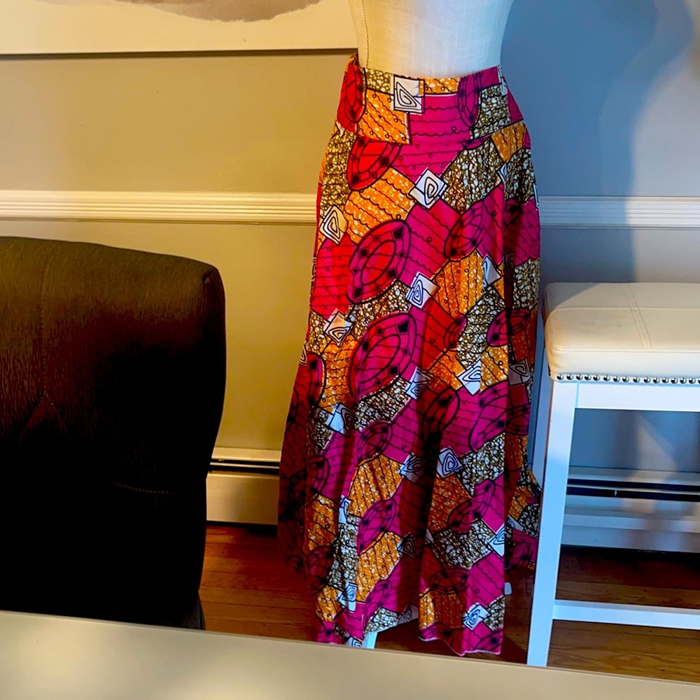 African Print Maxi Skirt View 4